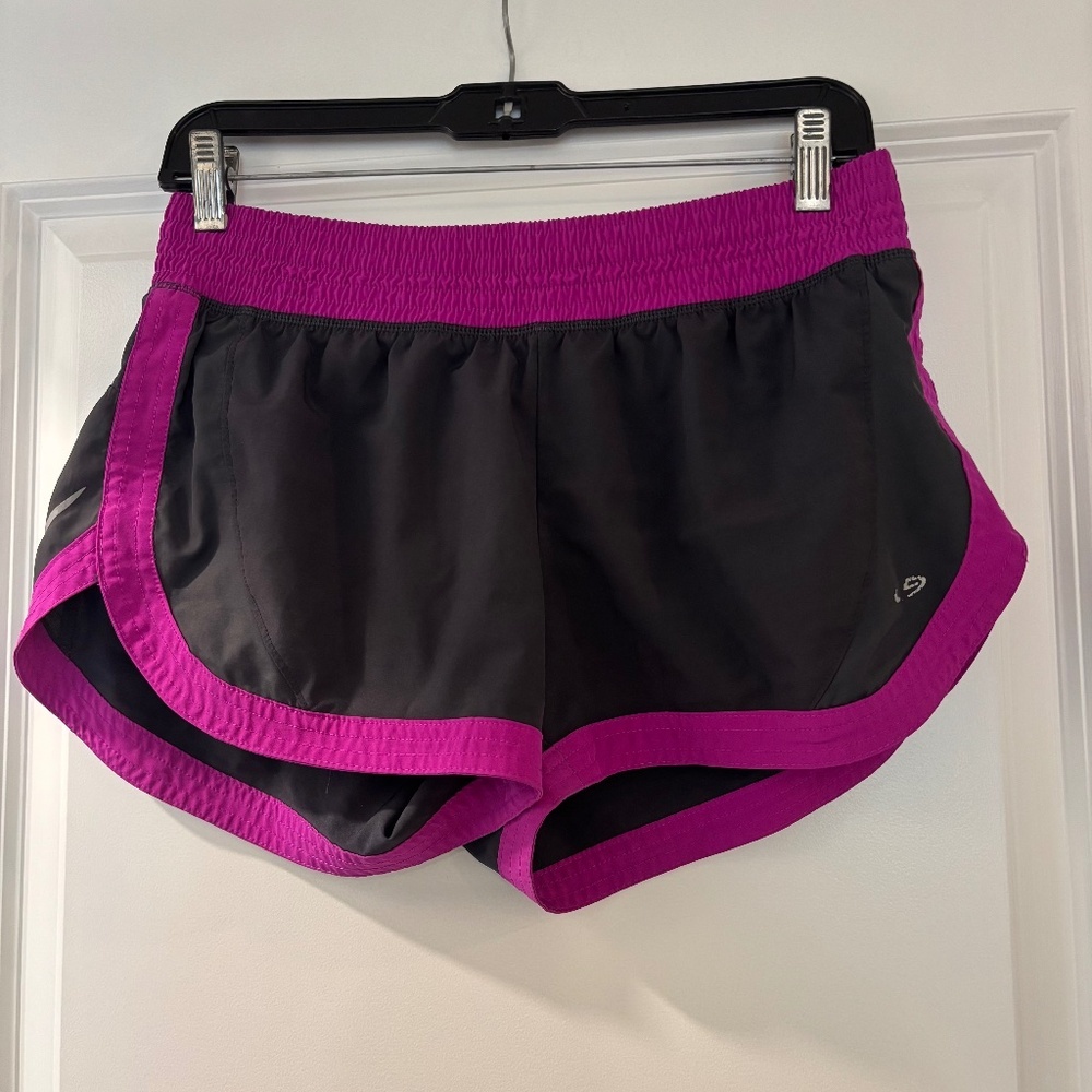 Champion C9 Gray Shorts with Purple Trim